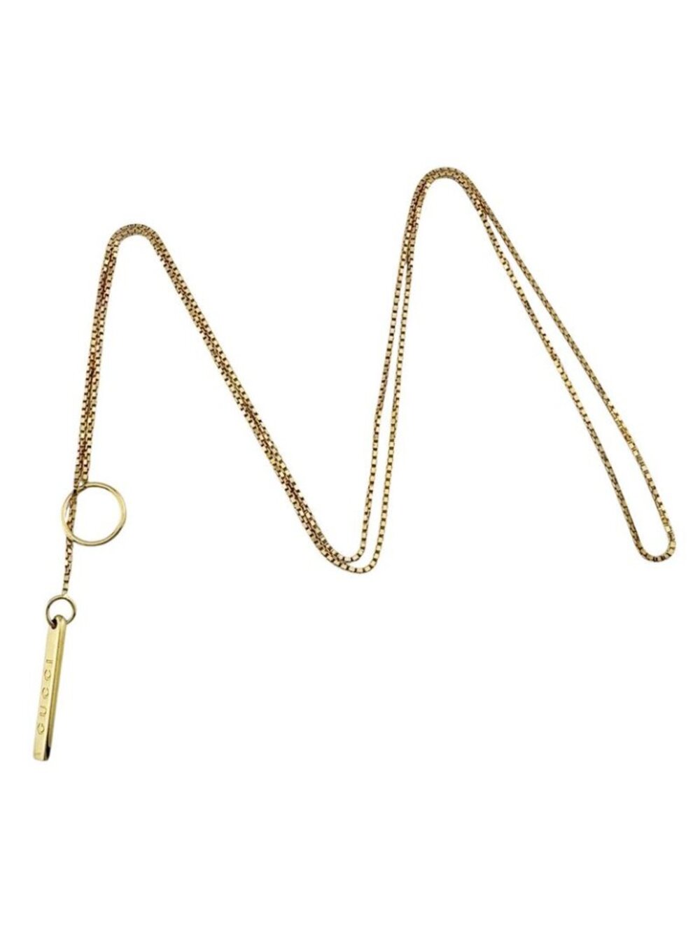 ★SOLD★ Gucci Lariat Necklace 18K Yellow Gold - Picture 7 of 7
